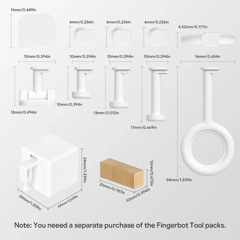 Tuya Zigbee Smart Fingerbot Plus Roboter-Tastendrücker-Schalter-Bot Smart Home Smart Life App Funktioniert mit Alexa Google Assistant