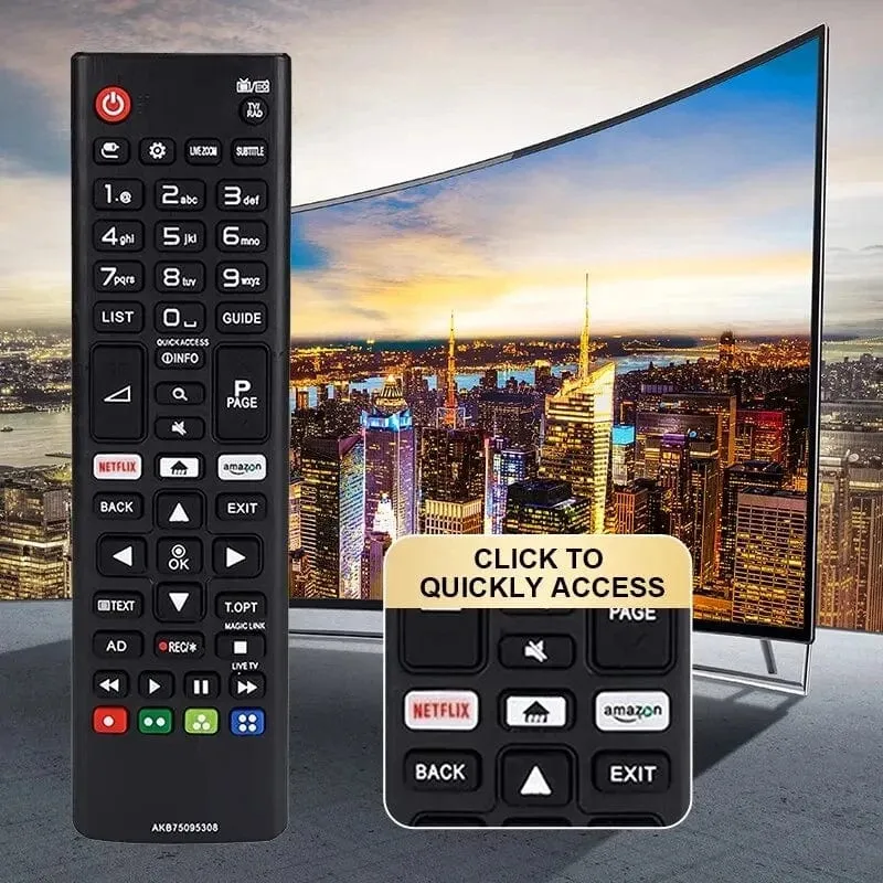 Hochwertige ABS-Fernbedienung AKB75095308 für LG SMART TV 433 MHz