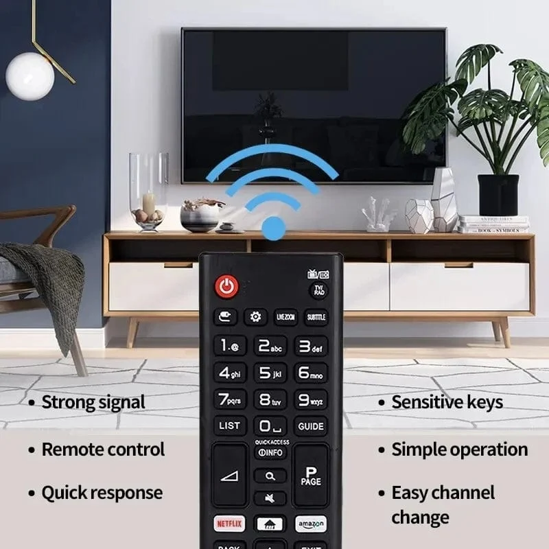 Hochwertige ABS-Fernbedienung AKB75095308 für LG SMART TV 433 MHz
