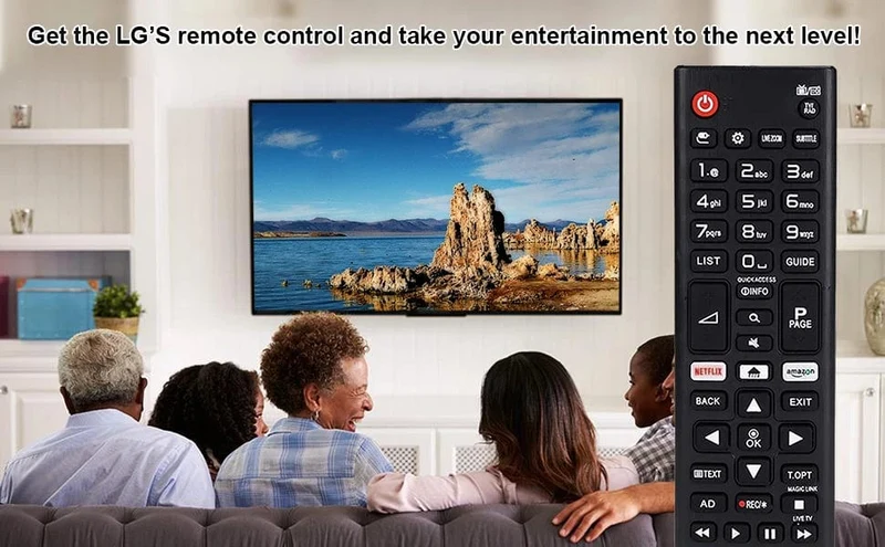 Hochwertige ABS-Fernbedienung AKB75095308 für LG SMART TV 433 MHz
