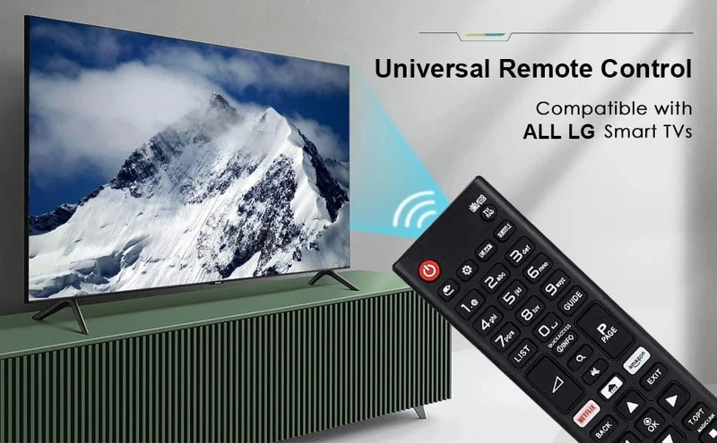 Hochwertige ABS-Fernbedienung AKB75095308 für LG SMART TV 433 MHz