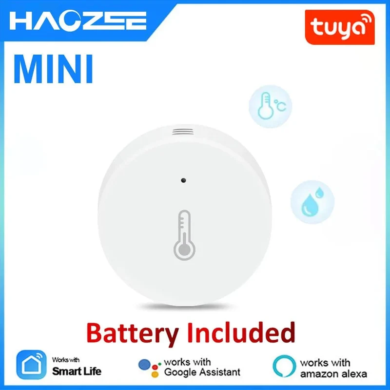Tuya Smart Zigbee Temperatur- und Feuchtigkeitssensor Innenthermometer-Monitor für die Heimarbeit mit Alexa Google Home Assistant
