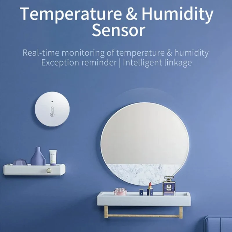 Tuya Smart Zigbee Temperatur- und Feuchtigkeitssensor Innenthermometer-Monitor für die Heimarbeit mit Alexa Google Home Assistant