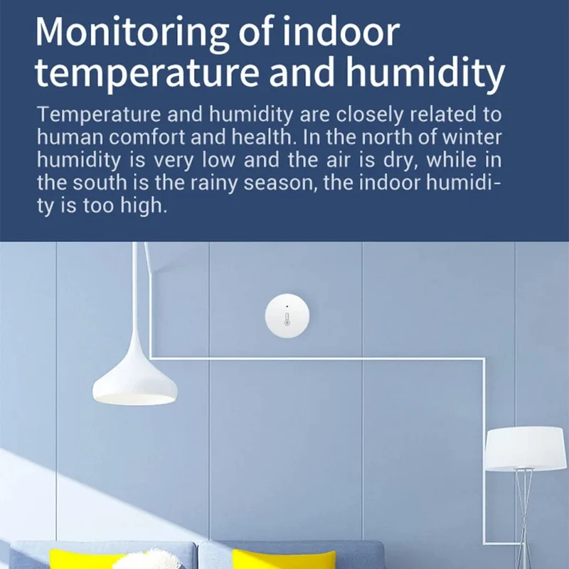 Tuya Smart Zigbee Temperatur- und Feuchtigkeitssensor Innenthermometer-Monitor für die Heimarbeit mit Alexa Google Home Assistant