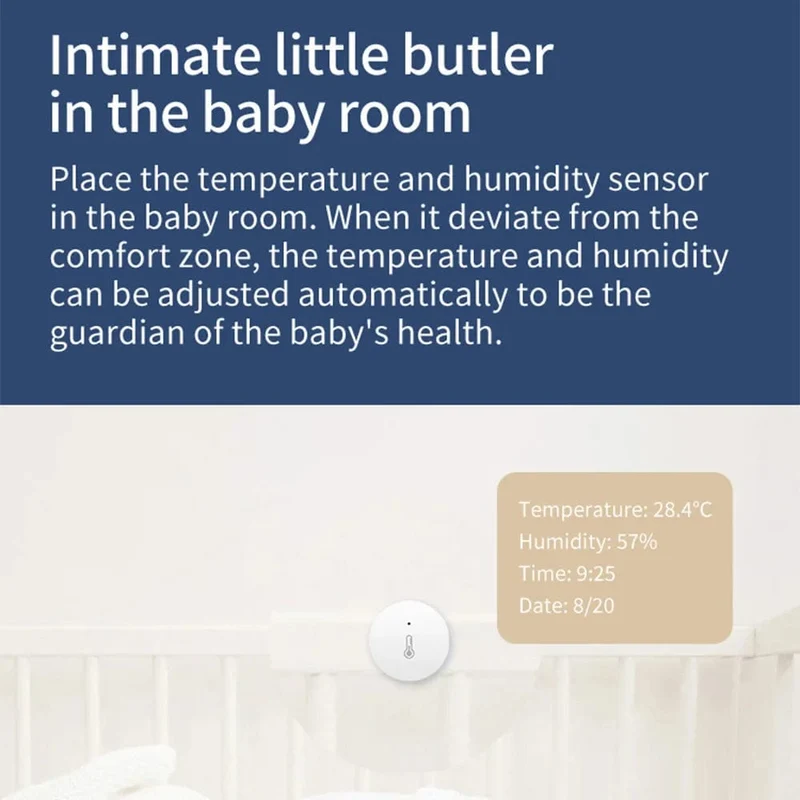 Tuya Smart Zigbee Temperatur- und Feuchtigkeitssensor Innenthermometer-Monitor für die Heimarbeit mit Alexa Google Home Assistant