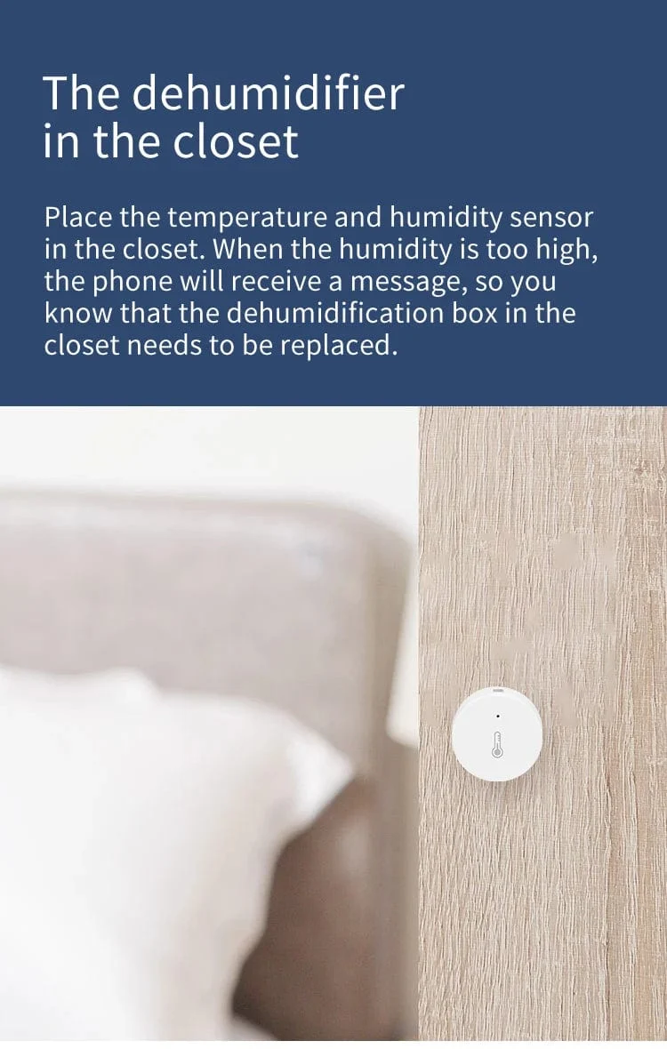 Tuya Smart Zigbee Temperatur- und Feuchtigkeitssensor Innenthermometer-Monitor für die Heimarbeit mit Alexa Google Home Assistant