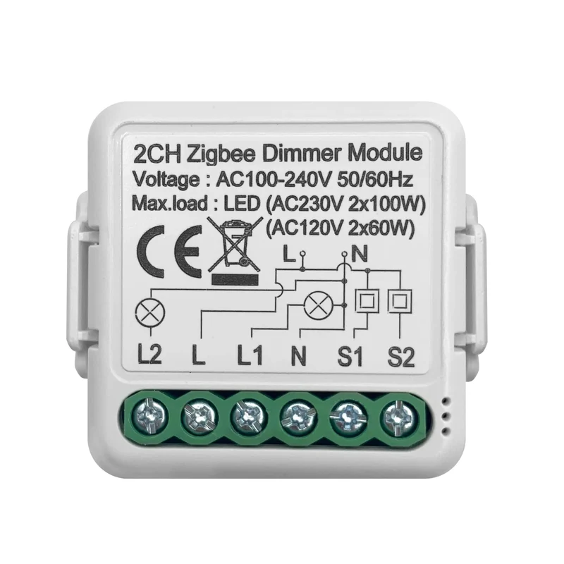 GIRIER Tuya ZigBee 3.0 Smart Dimmerschaltermodul 10 A, unterstützt dimmbaren Schalter mit 2-Wege-Steuerung, funktioniert mit Alexa Alice Google Home