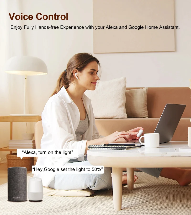 GIRIER Tuya ZigBee 3.0 Smart Dimmerschaltermodul 10 A, unterstützt dimmbaren Schalter mit 2-Wege-Steuerung, funktioniert mit Alexa Alice Google Home