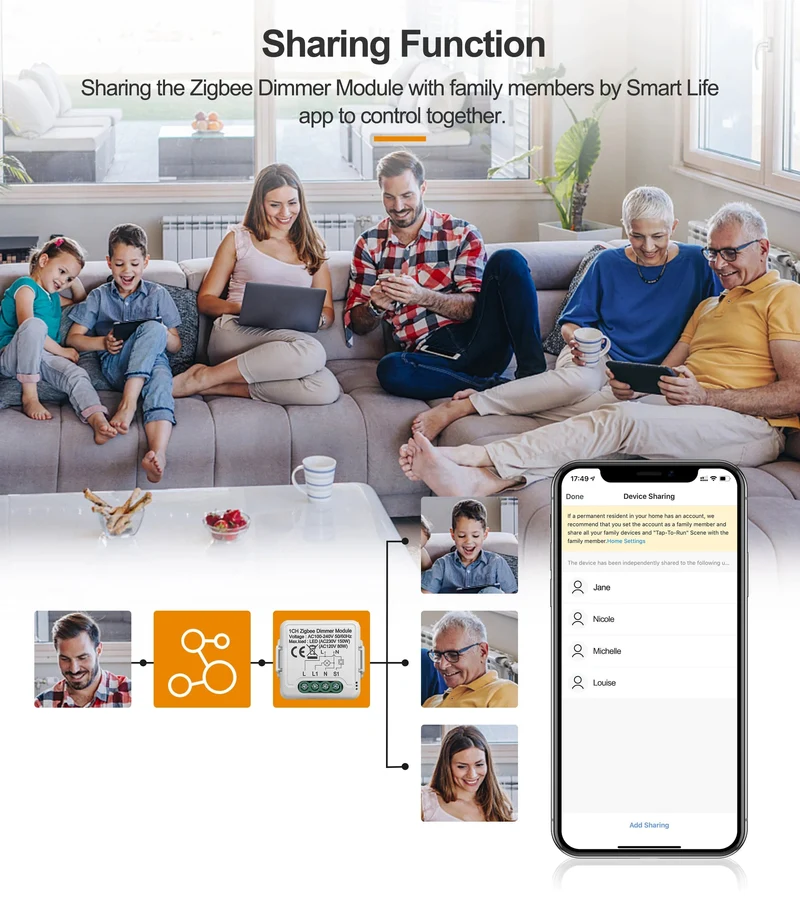 GIRIER Tuya ZigBee 3.0 Smart Dimmerschaltermodul 10 A, unterstützt dimmbaren Schalter mit 2-Wege-Steuerung, funktioniert mit Alexa Alice Google Home