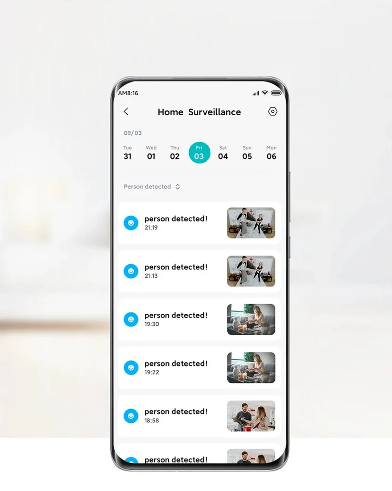 Xiaomi 360° Smart Home Sicherheitskamera Mi PTZ 2K Webcam 1296P 3 Megapixel AI Menschenerkennung Nachtsicht Webcam Funktioniert mit Xiaomi