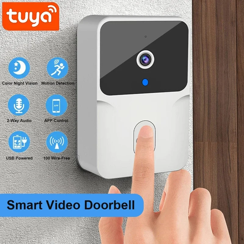 Tuya WiFi Video Türklingel Drahtlose HD Kamera IR Alarm Sicherheit Smart Home Türklingel WiFi Gegensprechanlage für Zuhause