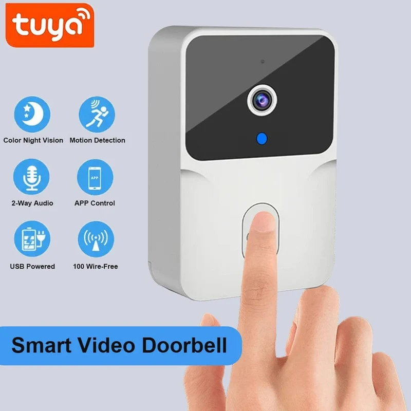 Tuya WiFi Video Türklingel Drahtlose HD Kamera IR Alarm Sicherheit Smart Home Türklingel WiFi Gegensprechanlage für Zuhause