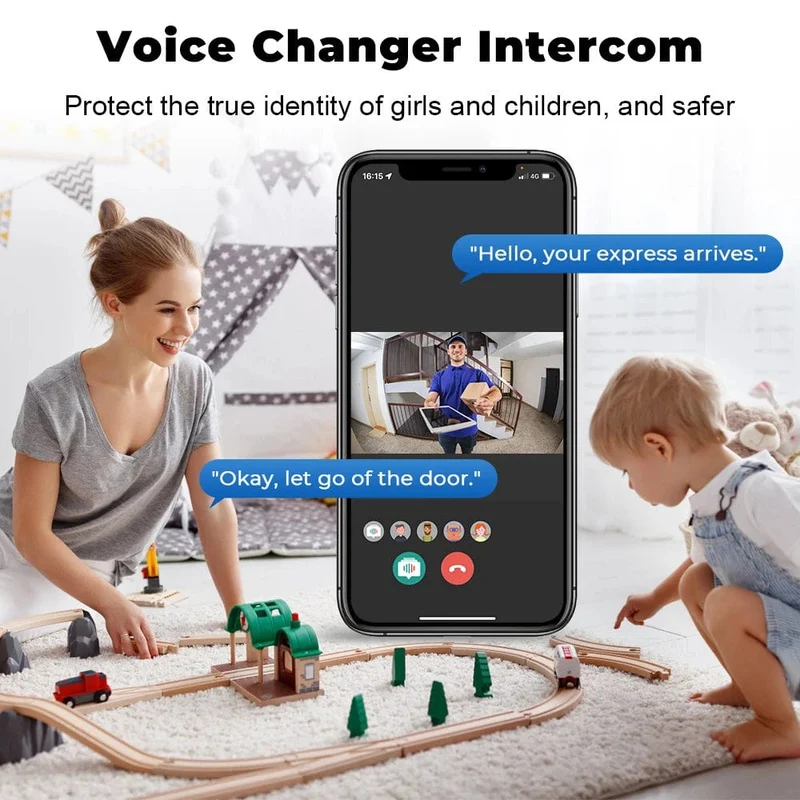 Tuya WiFi Video Türklingel Drahtlose HD Kamera IR Alarm Sicherheit Smart Home Türklingel WiFi Gegensprechanlage für Zuhause