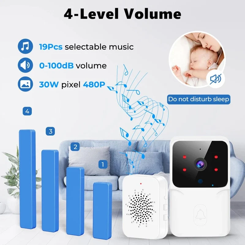 Tuya WiFi Video Türklingel Drahtlose HD Kamera IR Alarm Sicherheit Smart Home Türklingel WiFi Gegensprechanlage für Zuhause