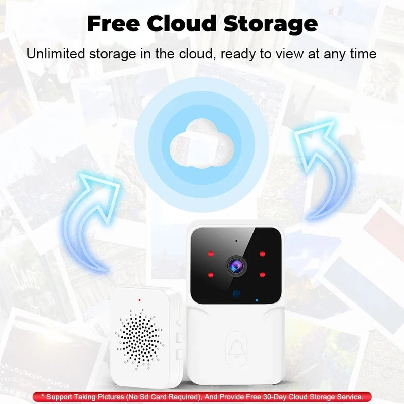 Tuya WiFi Video Türklingel Drahtlose HD Kamera IR Alarm Sicherheit Smart Home Türklingel WiFi Gegensprechanlage für Zuhause