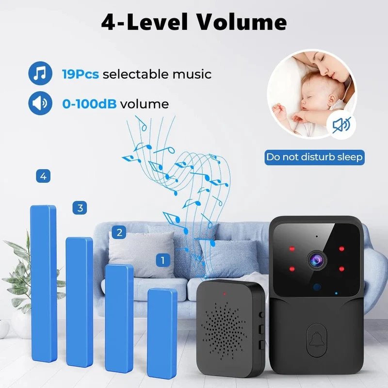 Tuya WiFi Video Türklingel Drahtlose HD Kamera IR Alarm Sicherheit Smart Home Türklingel WiFi Gegensprechanlage für Zuhause