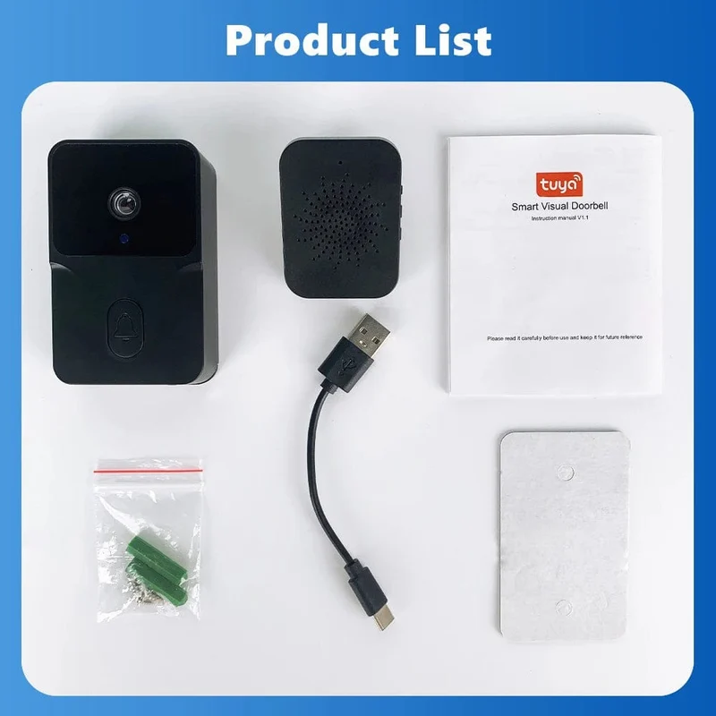 Tuya WiFi Video Türklingel Drahtlose HD Kamera IR Alarm Sicherheit Smart Home Türklingel WiFi Gegensprechanlage für Zuhause