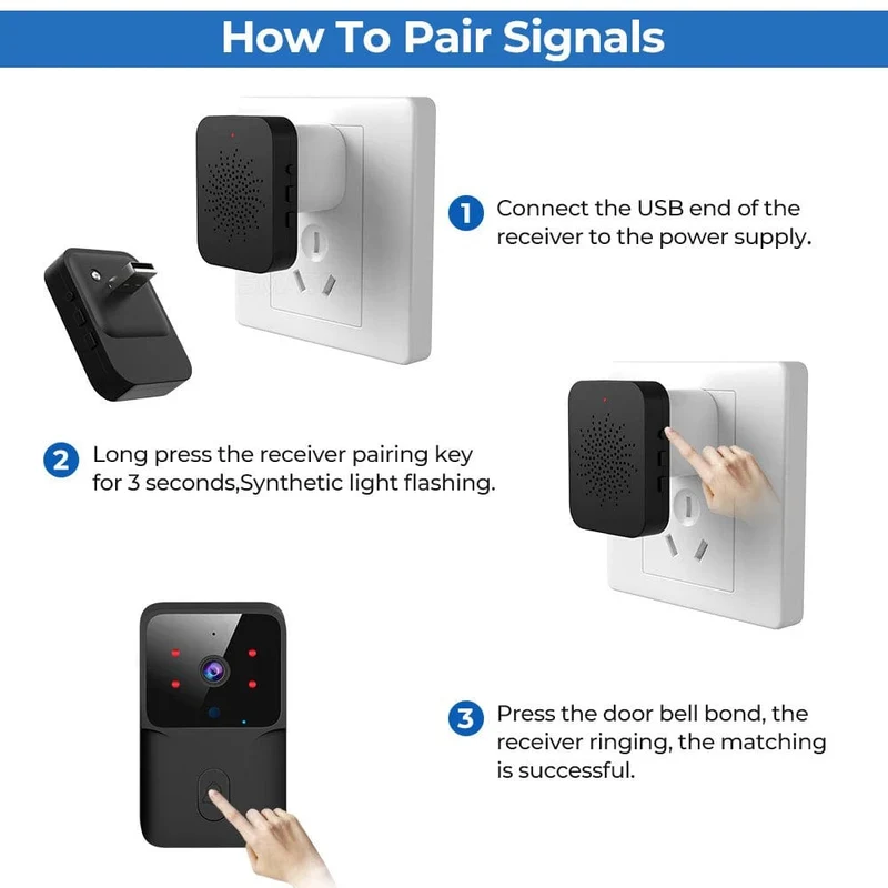 Tuya WiFi Video Türklingel Drahtlose HD Kamera IR Alarm Sicherheit Smart Home Türklingel WiFi Gegensprechanlage für Zuhause
