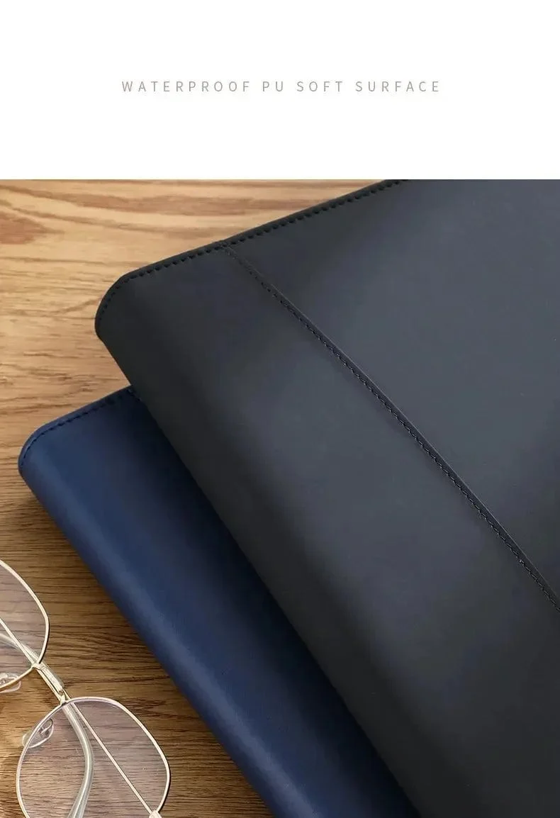 Universität A4 Leder Portfolio Ordner für Dokument Halter Schreibtisch Organizer Mann Executive Aktentasche Reißverschluss Taschenrechner für Büro