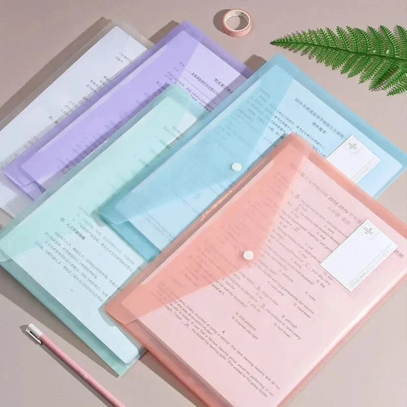 10 Stück Aktentasche Kunststoff 16C A4 Papieraufbewahrungsordner PP Transparent Portfolio Richtlinien Aktentasche mit Etikett Wasserdichte Aktentasche