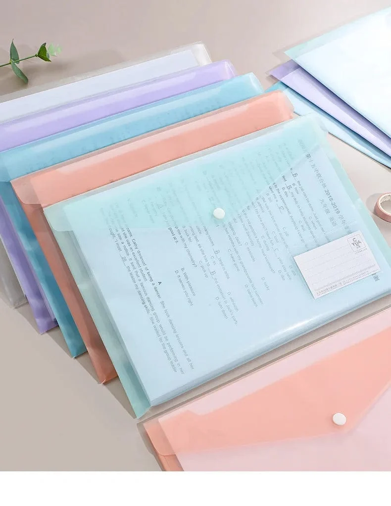 10 Stück Aktentasche Kunststoff 16C A4 Papieraufbewahrungsordner PP Transparent Portfolio Richtlinien Aktentasche mit Etikett Wasserdichte Aktentasche