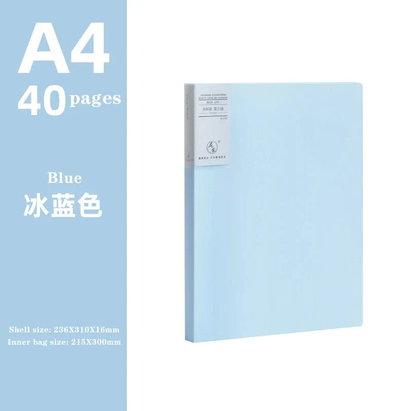 JIANWU A4 Morandi Aktentasche 100 Seiten Datenbuch Großraum-Aktenordner Portfolio Büromaterial