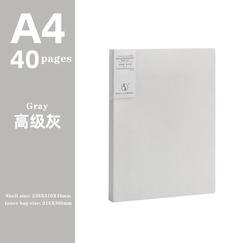 JIANWU A4 Morandi Aktentasche 100 Seiten Datenbuch Großraum-Aktenordner Portfolio Büromaterial