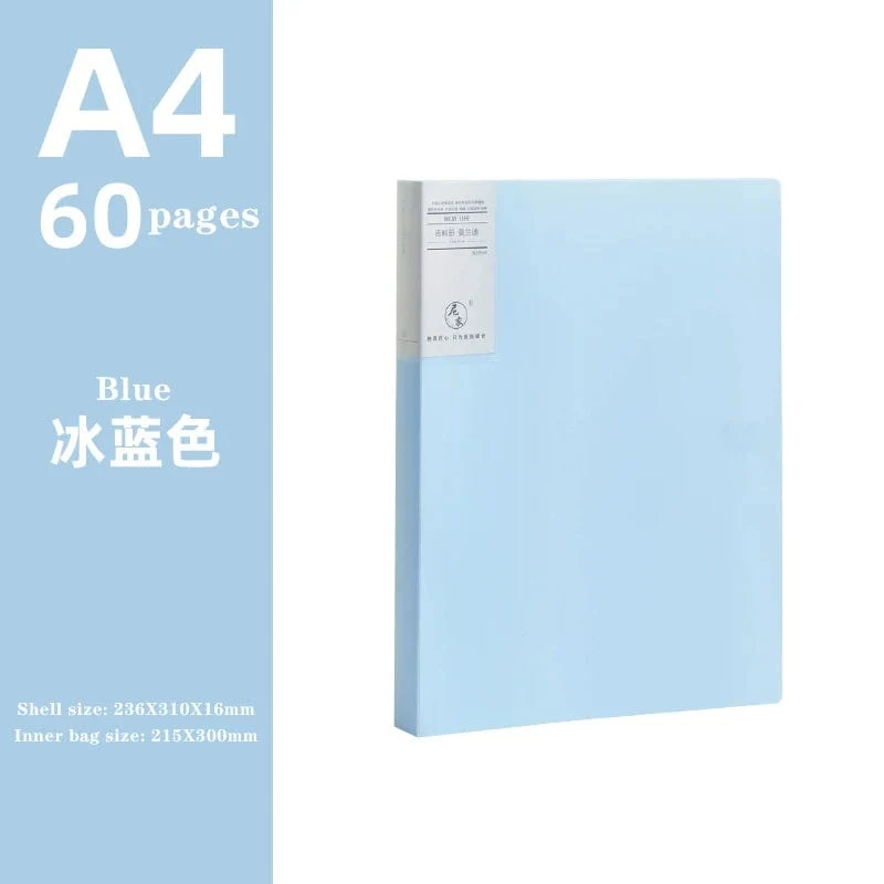 JIANWU A4 Morandi Aktentasche 100 Seiten Datenbuch Großraum-Aktenordner Portfolio Büromaterial