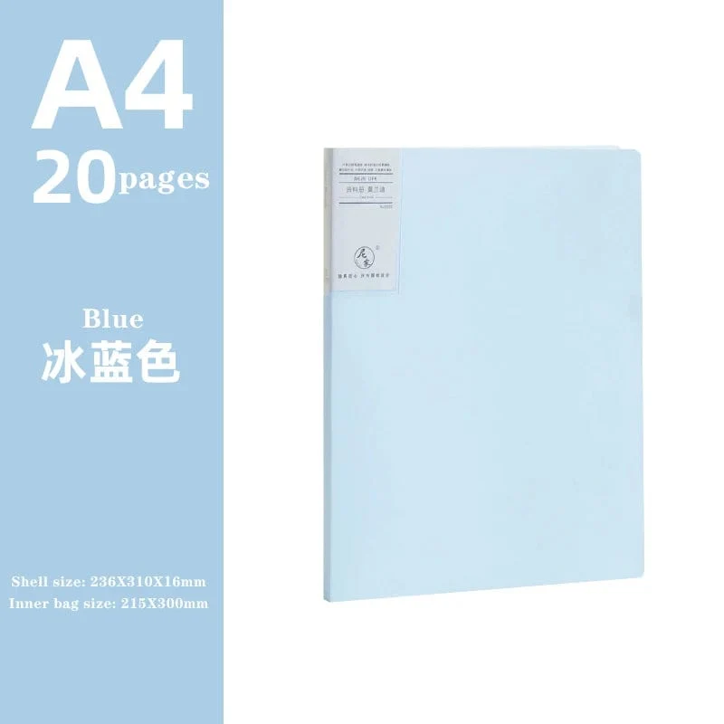 JIANWU A4 Morandi Aktentasche 100 Seiten Datenbuch Großraum-Aktenordner Portfolio Büromaterial