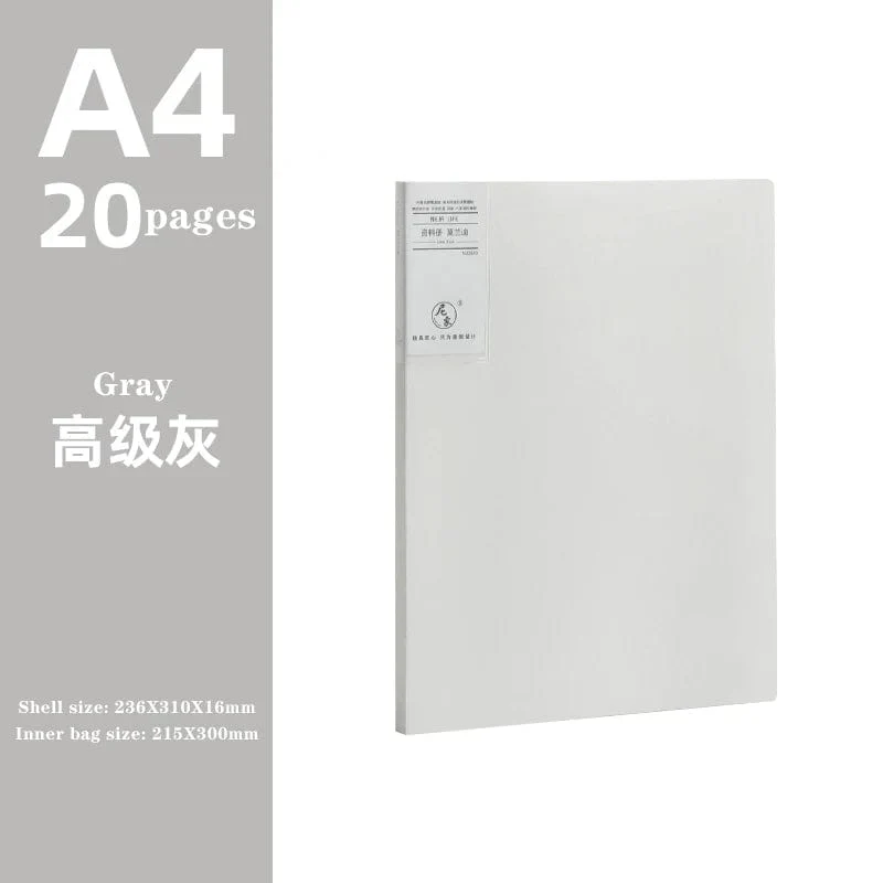 JIANWU A4 Morandi Aktentasche 100 Seiten Datenbuch Großraum-Aktenordner Portfolio Büromaterial