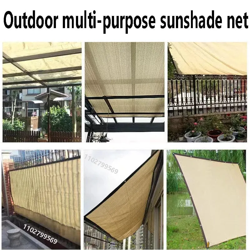 Sonnenschutznetz für den Garten im Freien, Terrassensonnenschutz, Sonnenschutznetz für Camping, UV-Schutz, HDPE-Sonnenschutzgewebe, Sonnenschirm