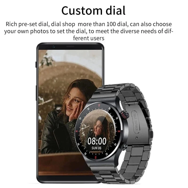 LIGE EKG + PPG Bluetooth Anruf Smart Watch Männer 2024 Sport Smart Armband NFC Wasserdicht Custom Uhren Gesicht Männer Smartwatch für Männer
