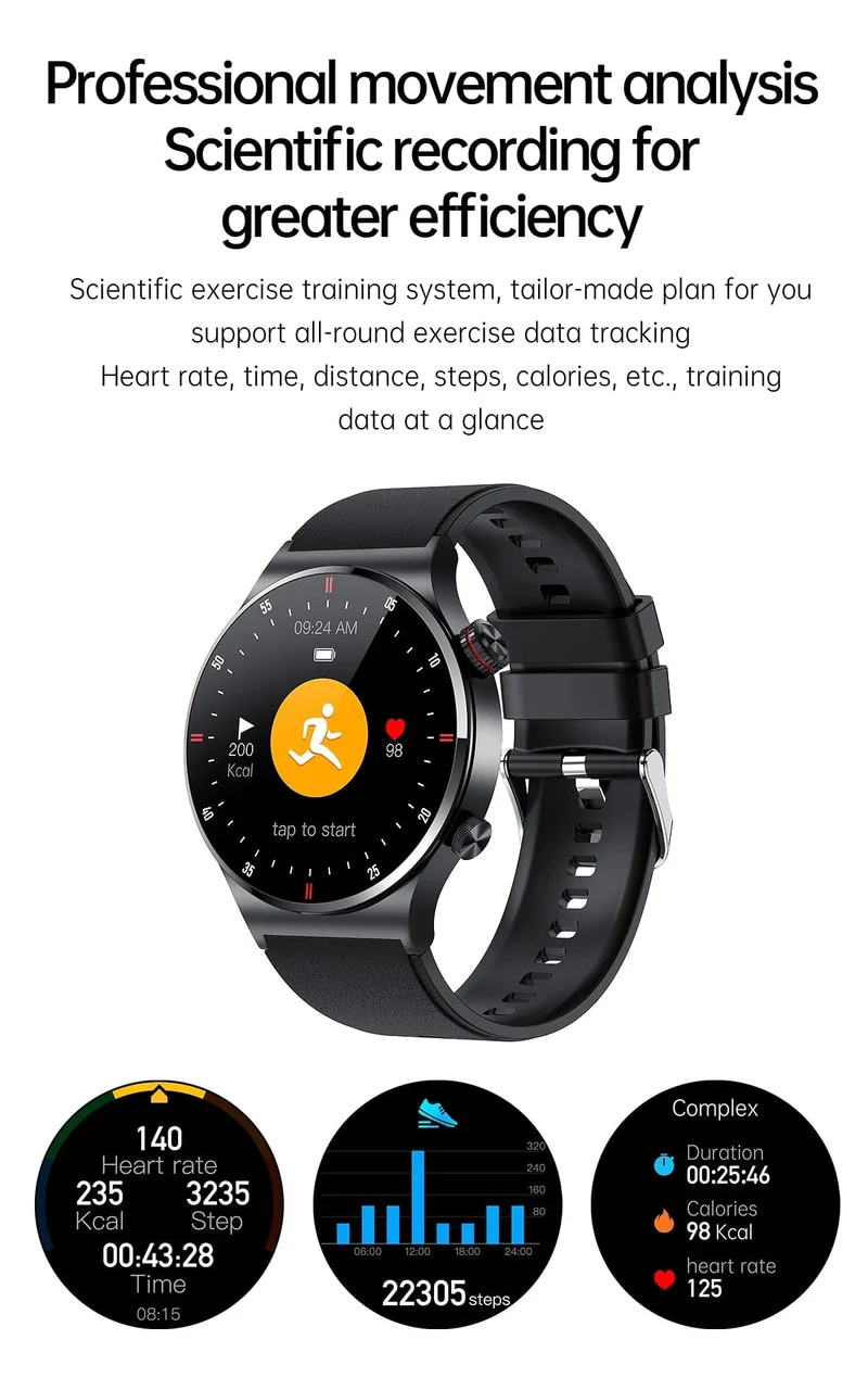 LIGE EKG + PPG Bluetooth Anruf Smart Watch Männer 2024 Sport Smart Armband NFC Wasserdicht Custom Uhren Gesicht Männer Smartwatch für Männer