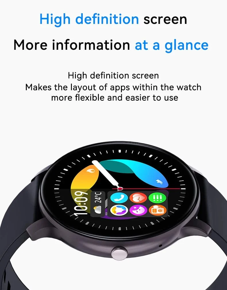 LAXASFIT Smart Watch Voller Touchscreen Sport Fitness Tracker IP68 Wasserdicht Bluetooth Smart Watch Männer Frauen Smart Watch 2024