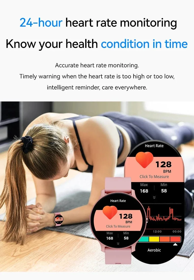 LAXASFIT Smart Watch Voller Touchscreen Sport Fitness Tracker IP68 Wasserdicht Bluetooth Smart Watch Männer Frauen Smart Watch 2024