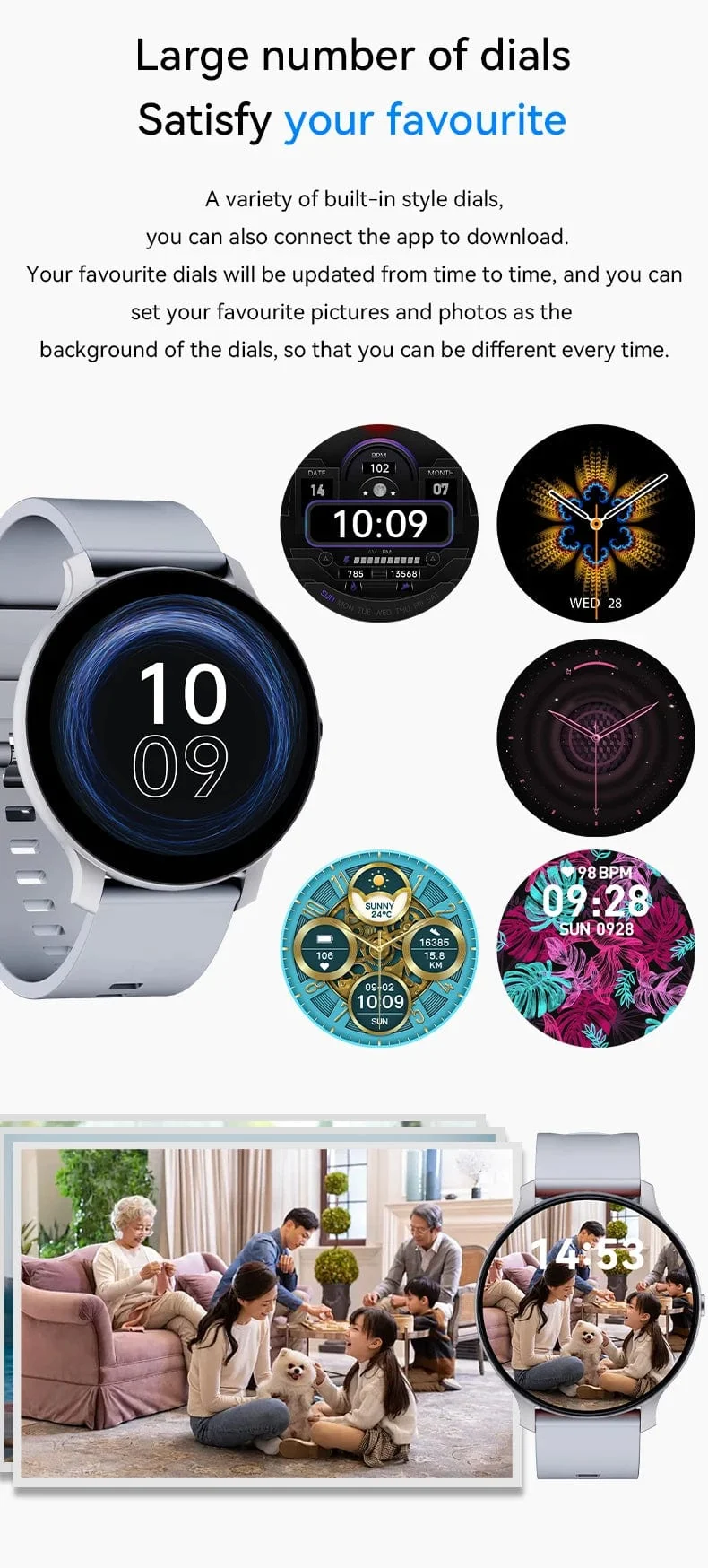 LAXASFIT Smart Watch Voller Touchscreen Sport Fitness Tracker IP68 Wasserdicht Bluetooth Smart Watch Männer Frauen Smart Watch 2024