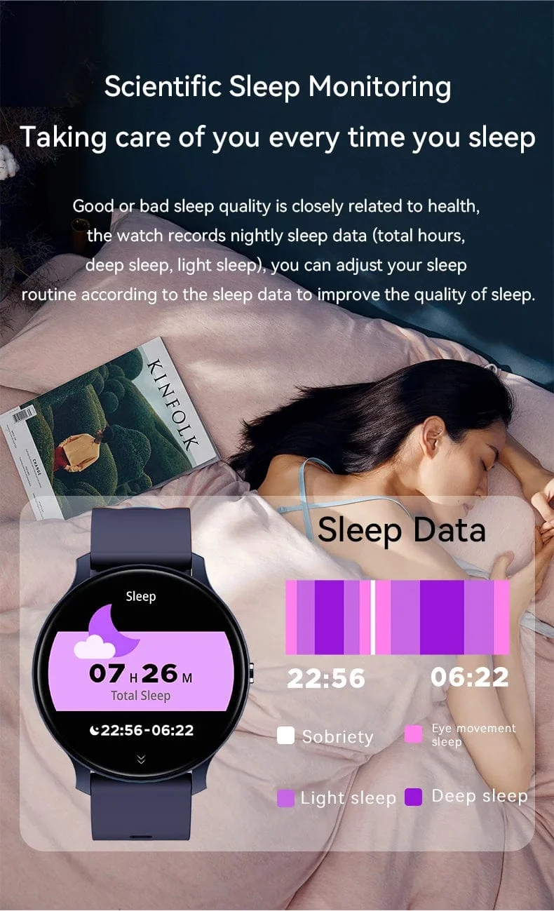 LAXASFIT Smart Watch Voller Touchscreen Sport Fitness Tracker IP68 Wasserdicht Bluetooth Smart Watch Männer Frauen Smart Watch 2024