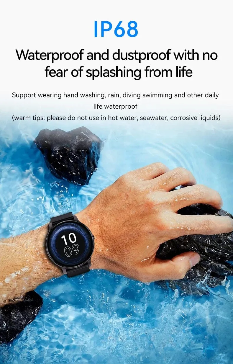 LAXASFIT Smart Watch Voller Touchscreen Sport Fitness Tracker IP68 Wasserdicht Bluetooth Smart Watch Männer Frauen Smart Watch 2024