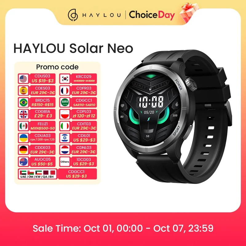 HAYLOU Solar Neo Smart Watch 1.53-Zoll-HD-Display Bluetooth-Anruf 24-Stunden-Gesundheitsüberwachung Smartwatches Herren Damen Smart Sport Watch