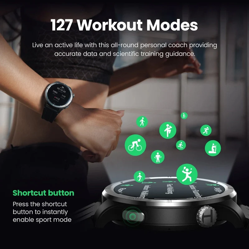HAYLOU Solar Neo Smart Watch 1.53-Zoll-HD-Display Bluetooth-Anruf 24-Stunden-Gesundheitsüberwachung Smartwatches Herren Damen Smart Sport Watch
