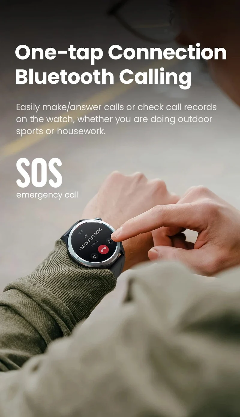 HAYLOU Solar Neo Smart Watch 1.53-Zoll-HD-Display Bluetooth-Anruf 24-Stunden-Gesundheitsüberwachung Smartwatches Herren Damen Smart Sport Watch