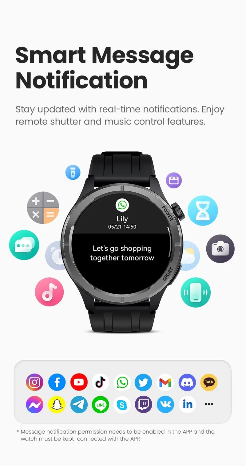 HAYLOU Solar Neo Smart Watch 1.53-Zoll-HD-Display Bluetooth-Anruf 24-Stunden-Gesundheitsüberwachung Smartwatches Herren Damen Smart Sport Watch
