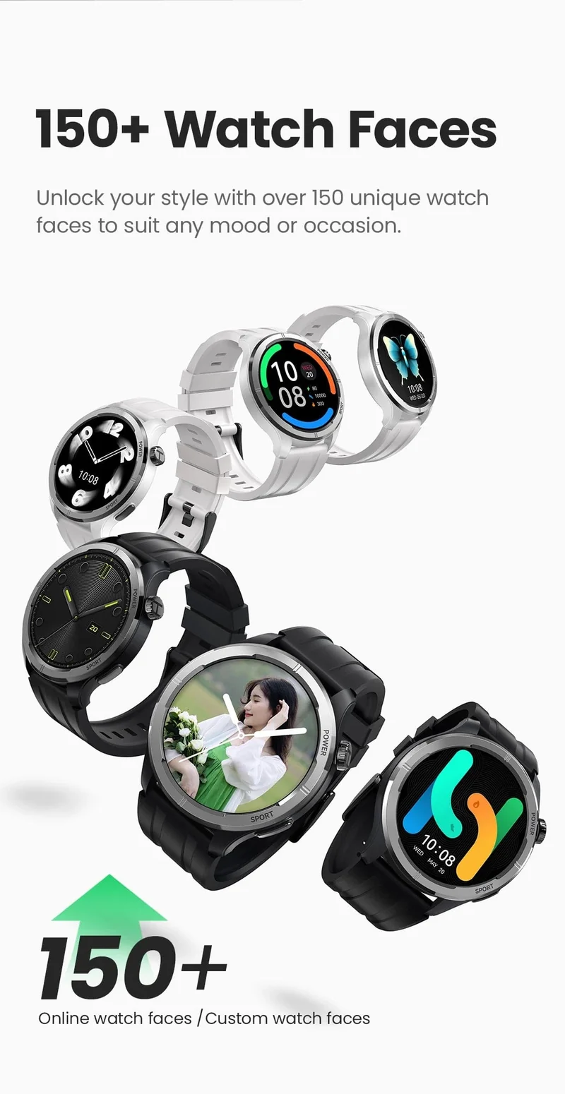 HAYLOU Solar Neo Smart Watch 1.53-Zoll-HD-Display Bluetooth-Anruf 24-Stunden-Gesundheitsüberwachung Smartwatches Herren Damen Smart Sport Watch