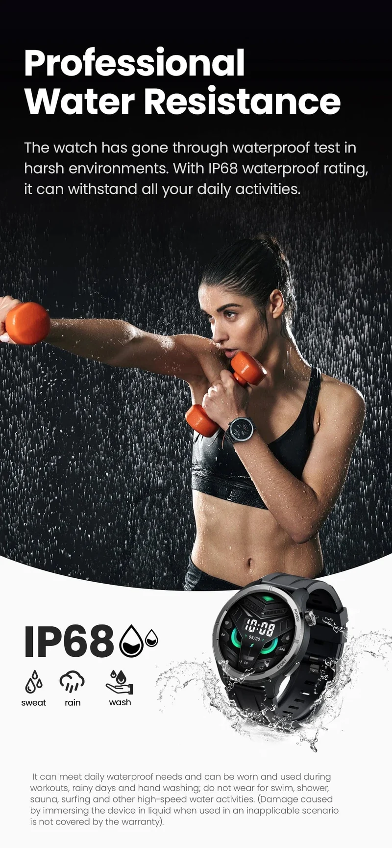 HAYLOU Solar Neo Smart Watch 1.53-Zoll-HD-Display Bluetooth-Anruf 24-Stunden-Gesundheitsüberwachung Smartwatches Herren Damen Smart Sport Watch