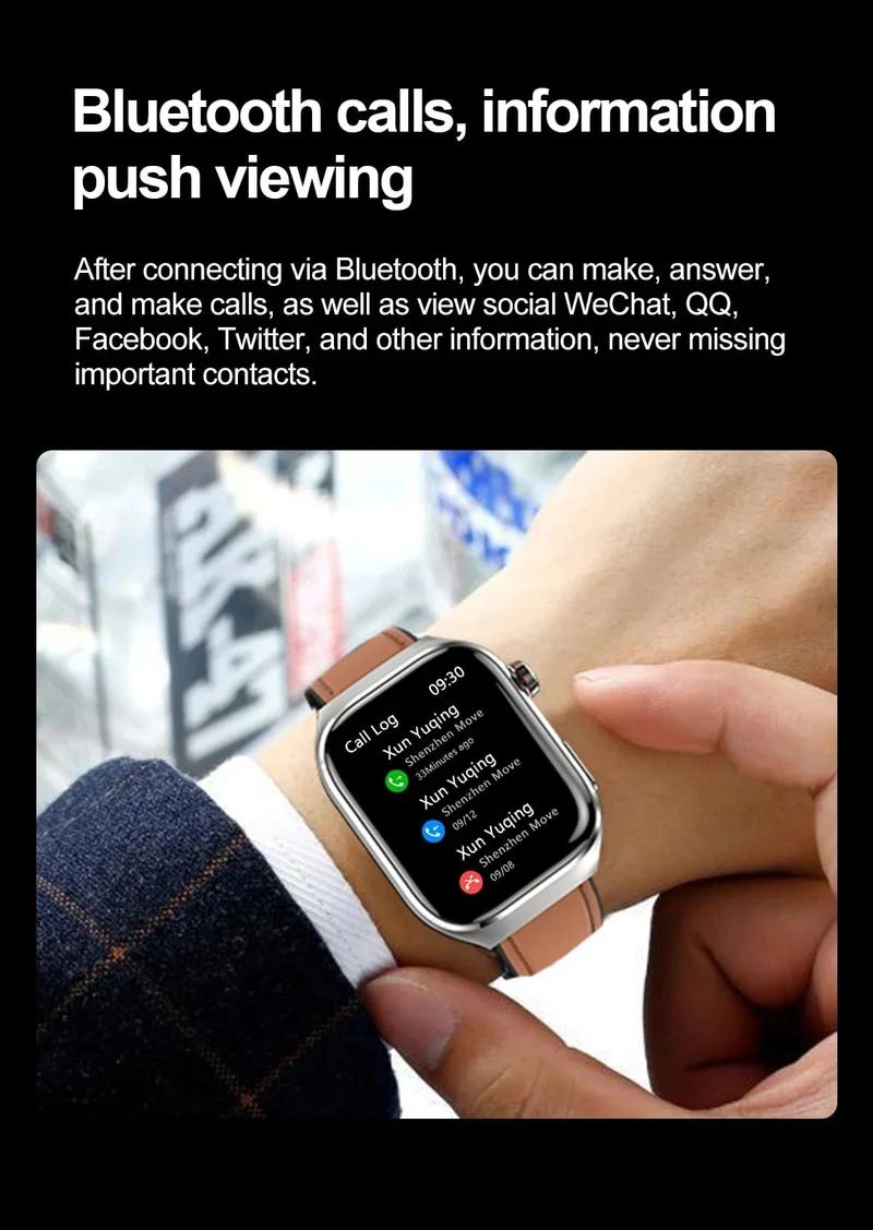 2024 Neue Harnsäure-Blutfett-Smartwatch, EKG, Blutzucker, Herzfrequenz, Blutdruck, Gesundheitsüberwachung, Smart Watch für HUAWEI IOS
