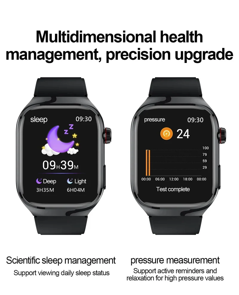 2024 Neue Harnsäure-Blutfett-Smartwatch, EKG, Blutzucker, Herzfrequenz, Blutdruck, Gesundheitsüberwachung, Smart Watch für HUAWEI IOS