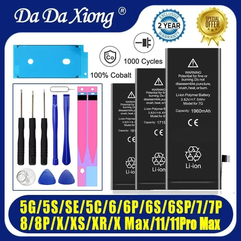 Hohe Qualität 0 Zyklen Batterie Für iPhone SE 2 4 4S 5 5S 5C 6 6S 7 8 Plus X XR XS 11 Pro Max 7P Für iPhone7 iPhonese 6splus
