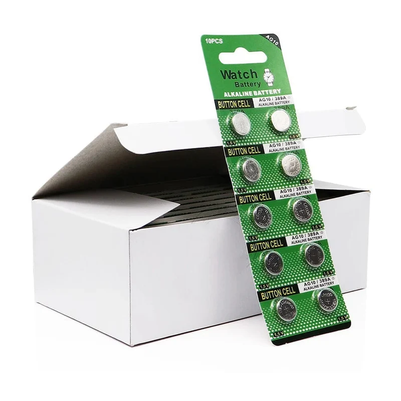 AG10 LR54 Zellmünze 1.55 V SR54 389 189 LR1130 SR1130 Alkalische Knopfzellen für Uhr Spielzeug Fernbedienung