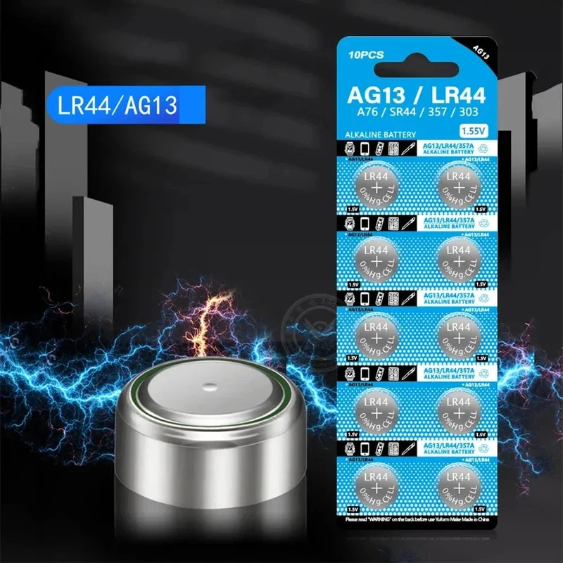 AG13 LR44 A76 357 357A LR1154 SR1154 SR44 1.55 V Alkaline Batterie Für Uhr Taschenrechner Autoschlüssel Fernbedienung Uhr Knopf Knopfzelle