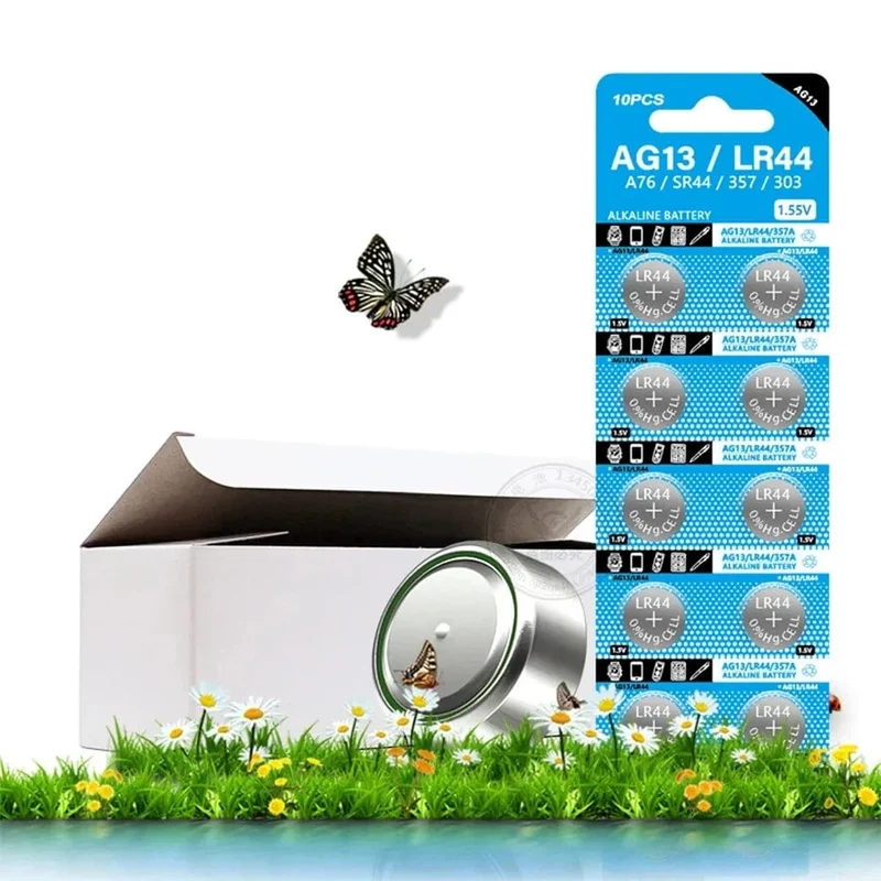 AG13 LR44 A76 357 357A LR1154 SR1154 SR44 1.55 V Alkaline Batterie Für Uhr Taschenrechner Autoschlüssel Fernbedienung Uhr Knopf Knopfzelle